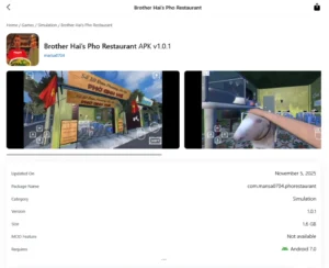 Cách cập nhật phiên bản mới game Phở Anh Hai APK